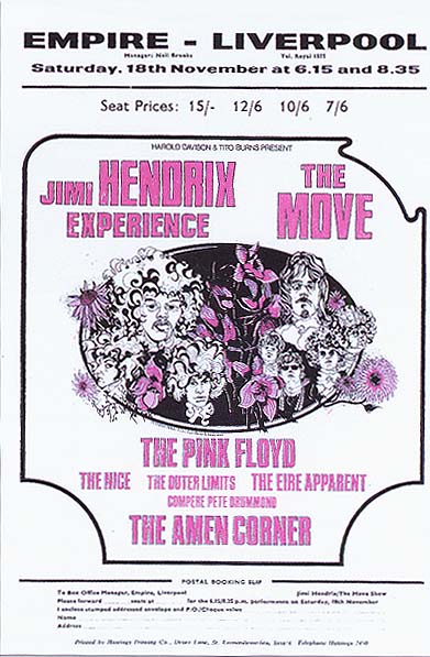 pink floyd - jimi hendrix tour